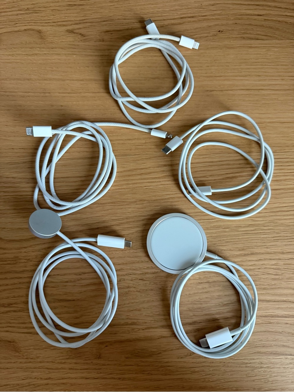 Lot of 5 Miscellaneous Apple Official Cables